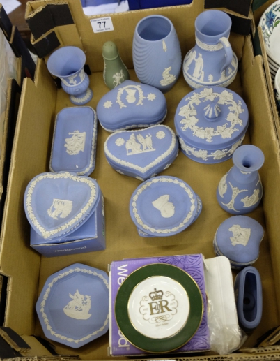 Appraisal: A collection of Wedgwood light blue jasper ware including dishes