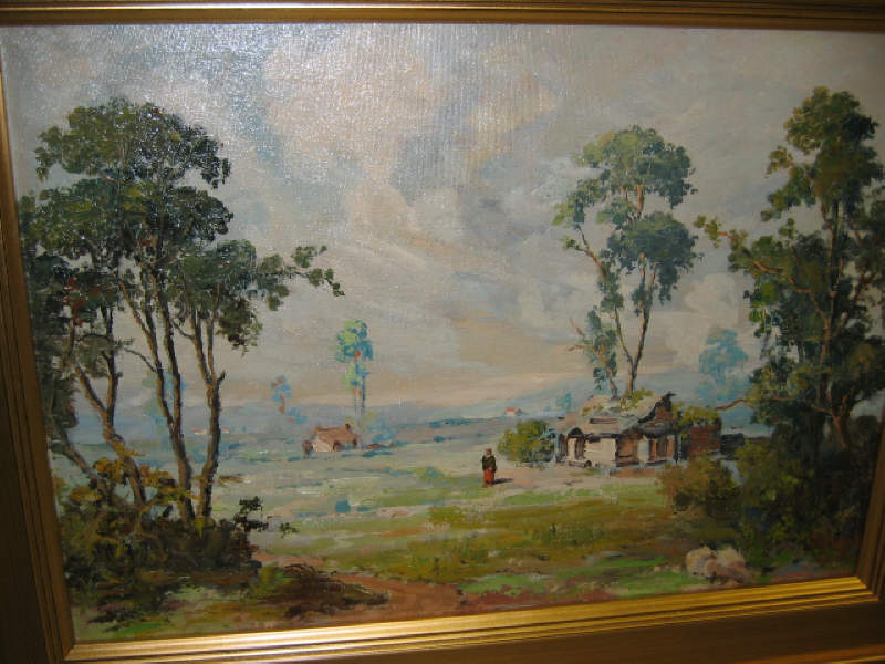 Appraisal: JOSE YEPEZ ARTEAGA BOLIVIAN B Landscape with figure oil on