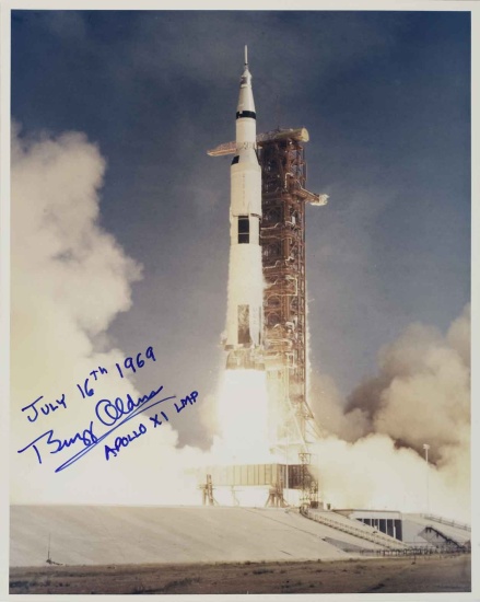 Appraisal: Apollo Launch Signed An x inch color photograph of the