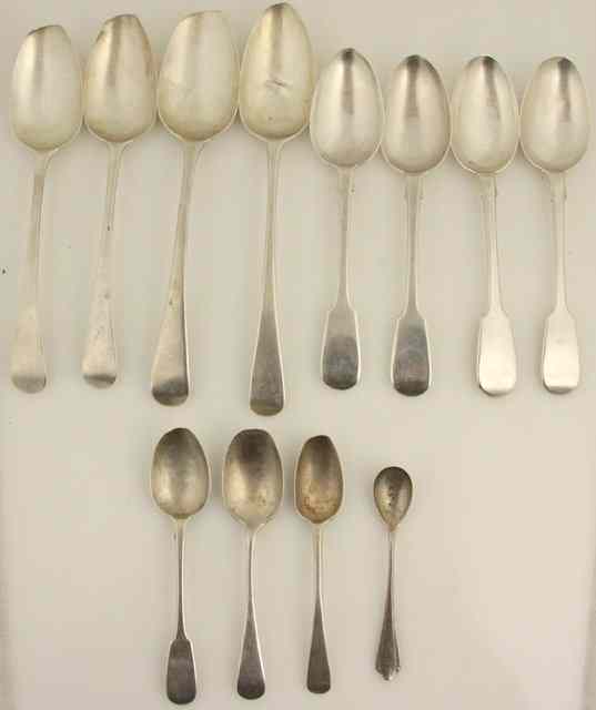 Appraisal: Nine Georgian and later silver spoons various