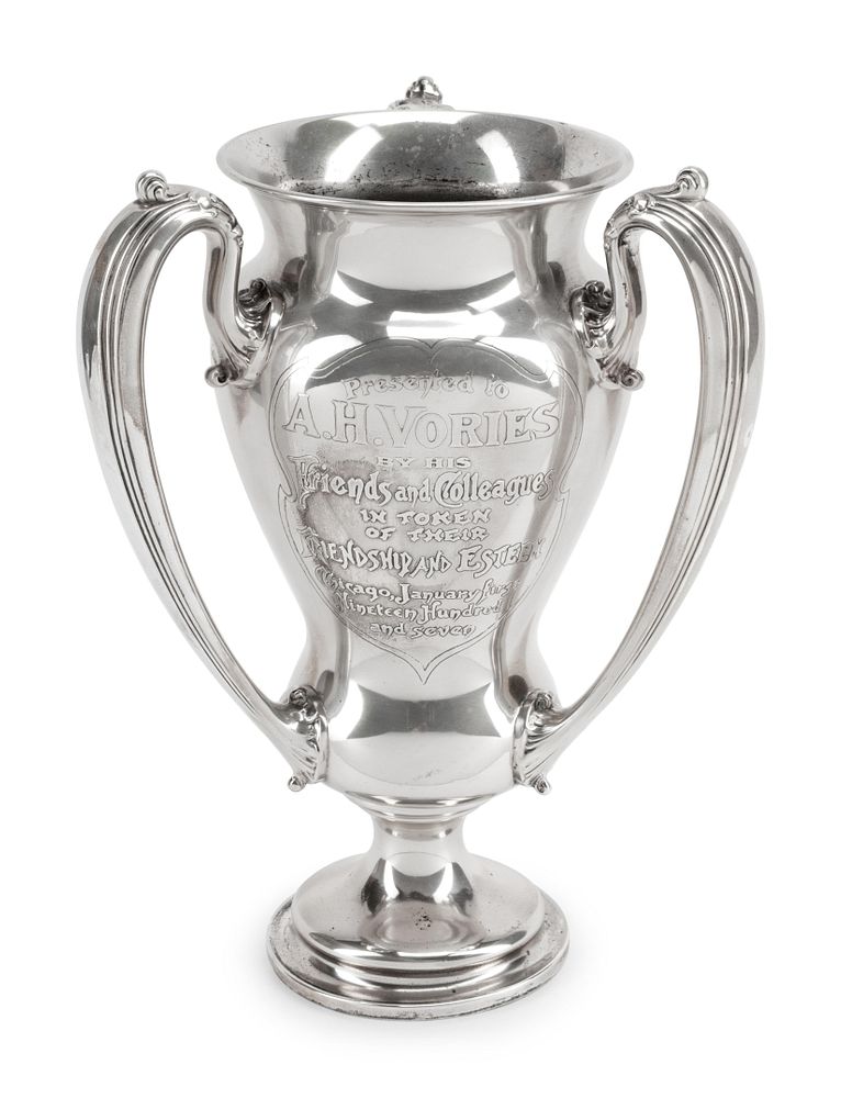 Appraisal: An American Silver Trophy Retailed by C D Peacock An