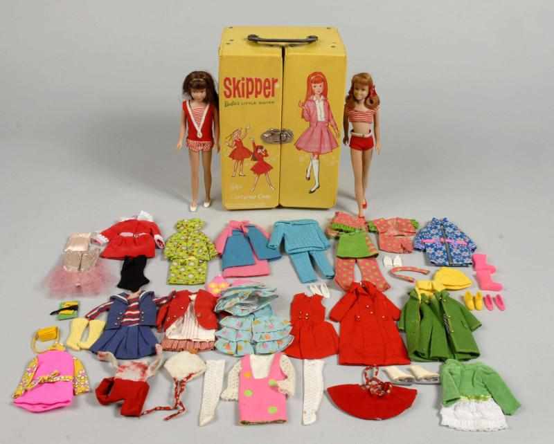 Appraisal: Yellow Skipper Case Lot with Dolls Description Early Skipper Case