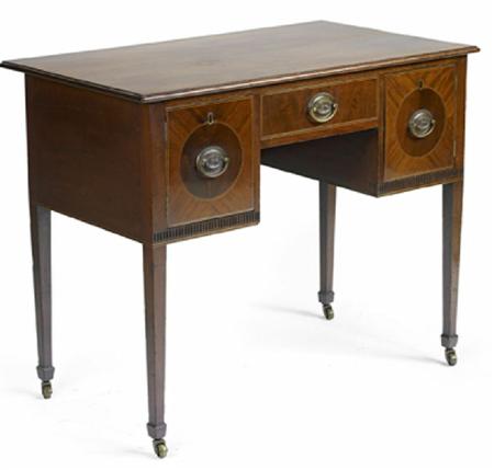 Appraisal: A George IV mahogany kneehole dressing table of small proportions