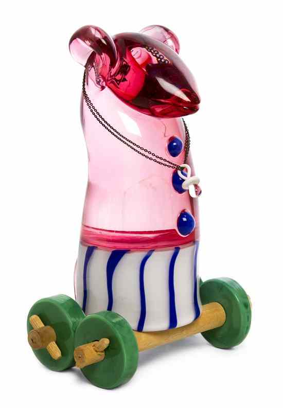 Appraisal: A Murano Glass Chess Piece Martin Bradley Baby Roller-Skate Mouse