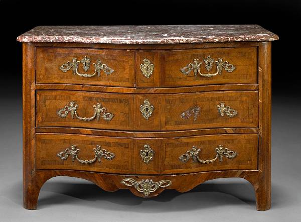 Appraisal: A Louis XV kingwood and rosewood commode mid th century