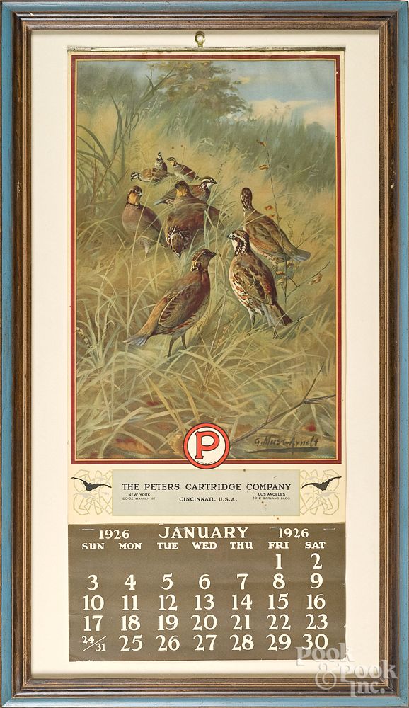 Appraisal: Peter's Cartridge Co advertising calendar Peter's Cartridge Company advertising calendar