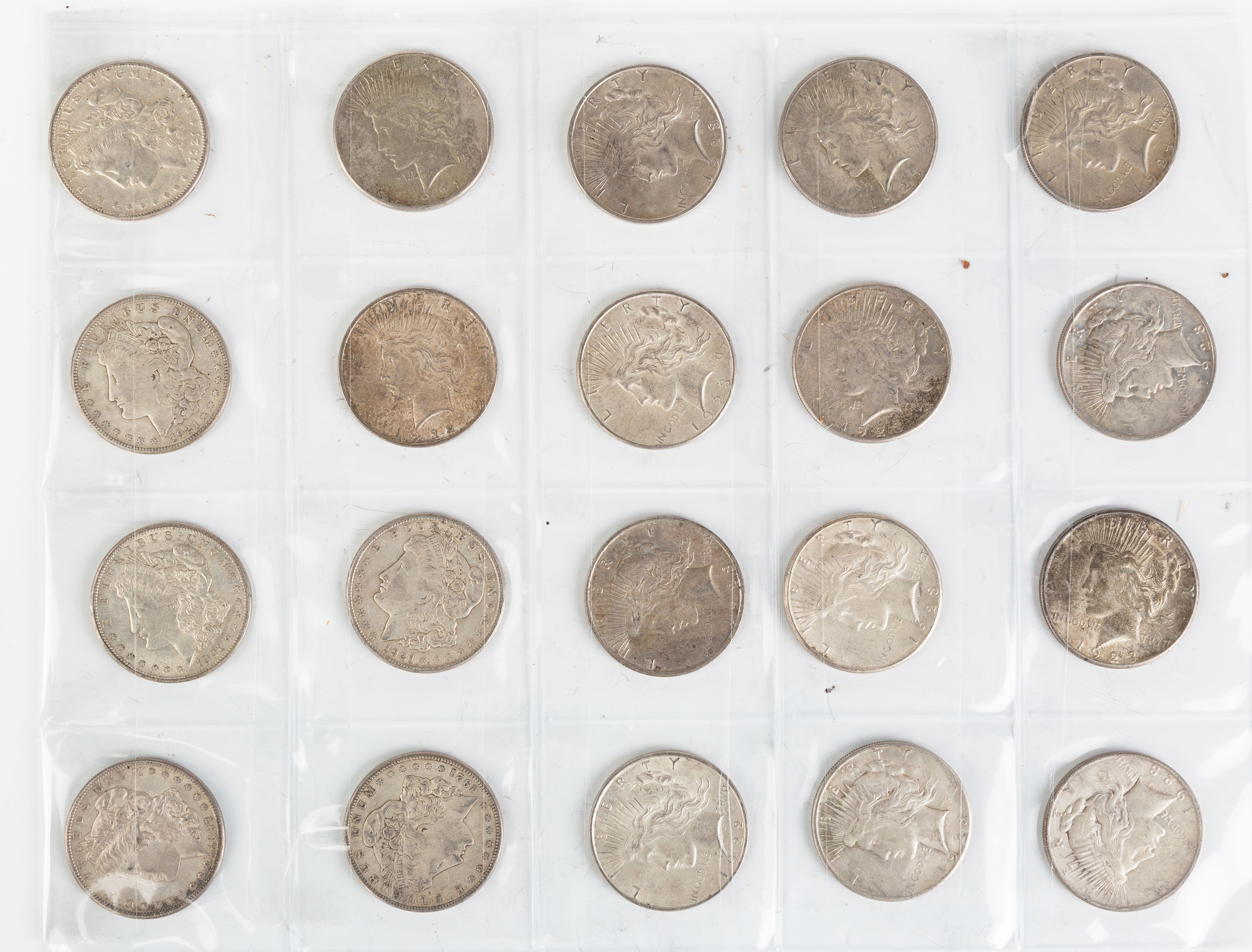 Appraisal: Thirty Morgan Head and Liberty Head Silver Dollars