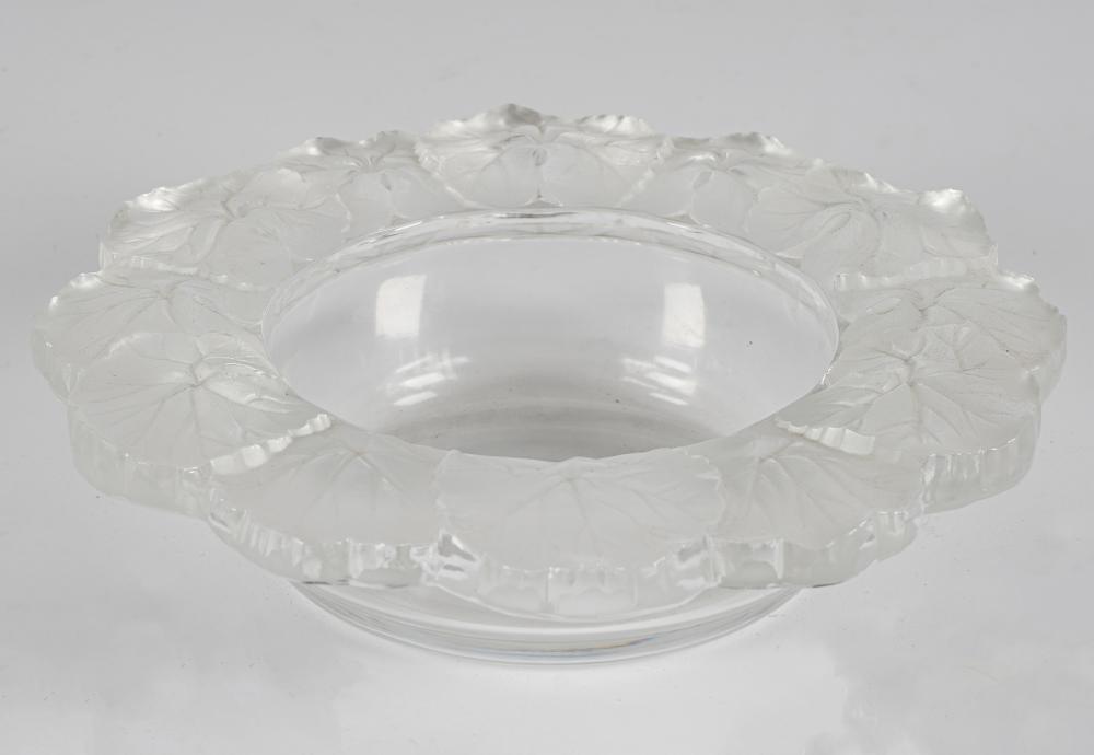 Appraisal: LALIQUE 'HONFLEUR' GLASS BOWLsigned Lalique France to underside Condition no