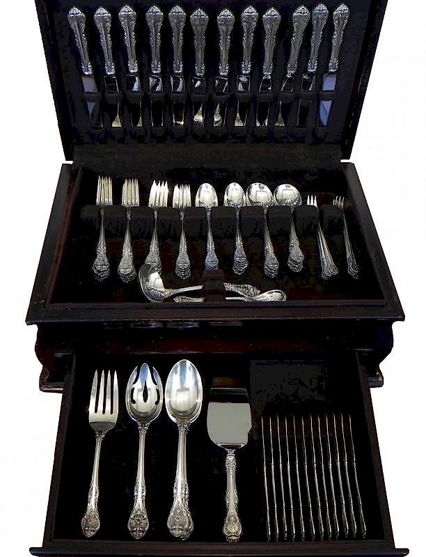 Appraisal: piece Sterling Silver Flatware Set in the King Edward Pattern