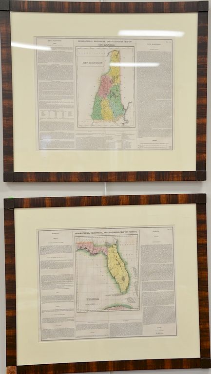 Appraisal: Set of four colored copper engraved geographical historical and statistical