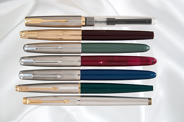 Appraisal: This lot contains a lovely grouping of seven vintage Parker