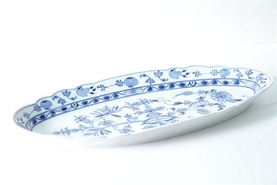 Appraisal: PORCELAIN PLATTER In the Blue Onion pattern and marked Meissen