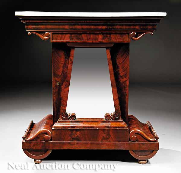 Appraisal: An American Late Classical Mahogany Mixing Table early th c