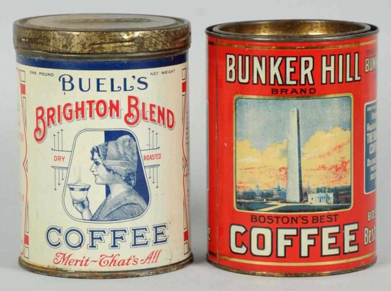 Appraisal: Bunker Hill Brighton Blend -lb Coffee Tins Light scratches and