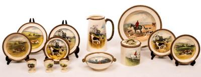 Appraisal: A quantity of Copeland Sons ceramics of hunting interest after