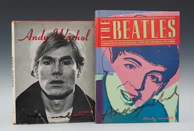 Appraisal: Two Books Signed by Andy Warhol The first book The