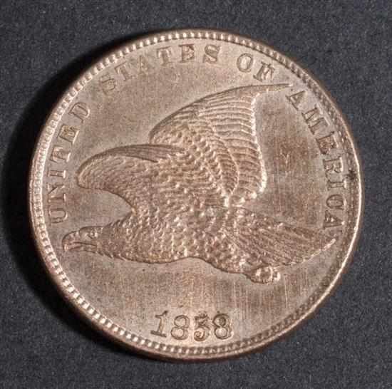 Appraisal: United States flying eagle type cupro-nickel small cent small letters