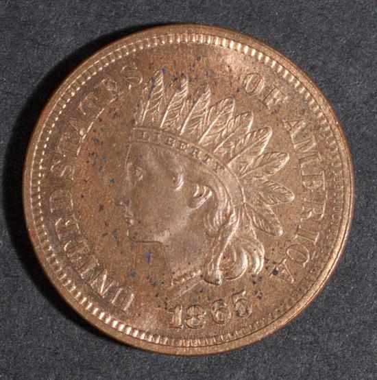 Appraisal: United States Indian head bronze cent MS- prooflike red-brown patina