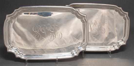 Appraisal: Pair of American sterling silver trays Poole Silver Co circa