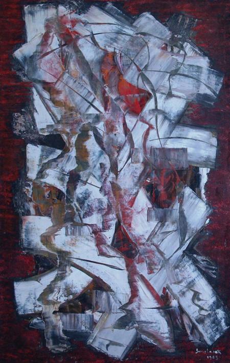 Appraisal: ii Smolarok Polish th Century Abstract Composition and Attributed to