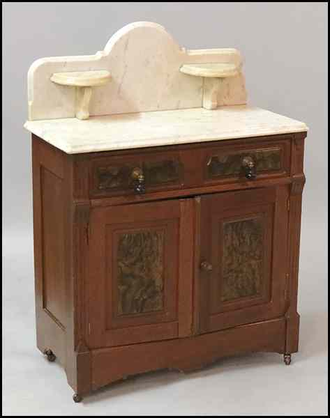 Appraisal: MARBLE TOP WASHSTAND H '' x W '' x D