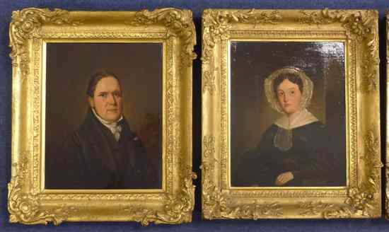 Appraisal: th century English School oil on zinc and a pair