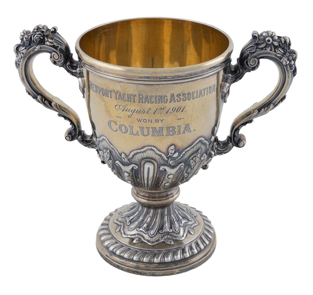 Appraisal: AMERICAN SILVER-GILT YACHTING TROPHY WON BY J P MORGAN'S COLUMBIA