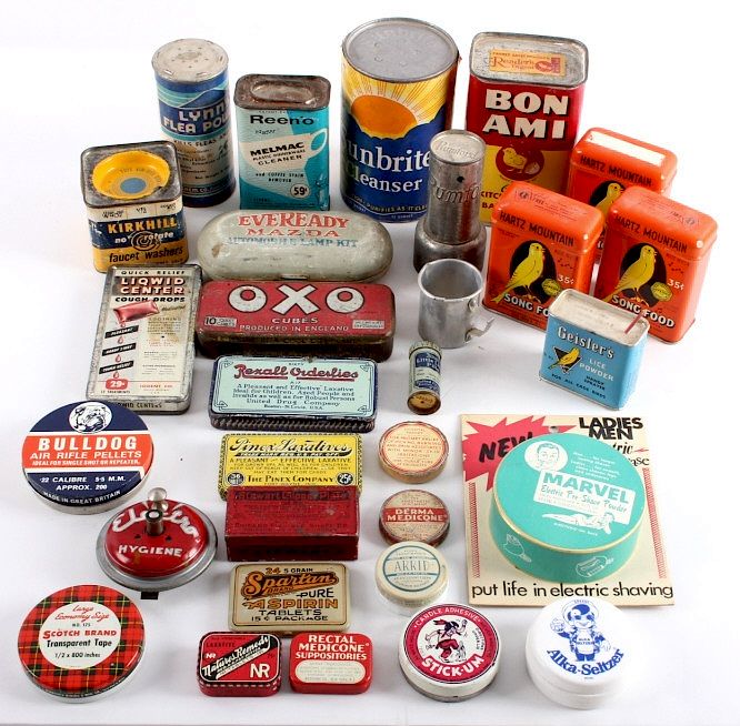 Appraisal: Collection of Vintage Household Products Up for auction is this