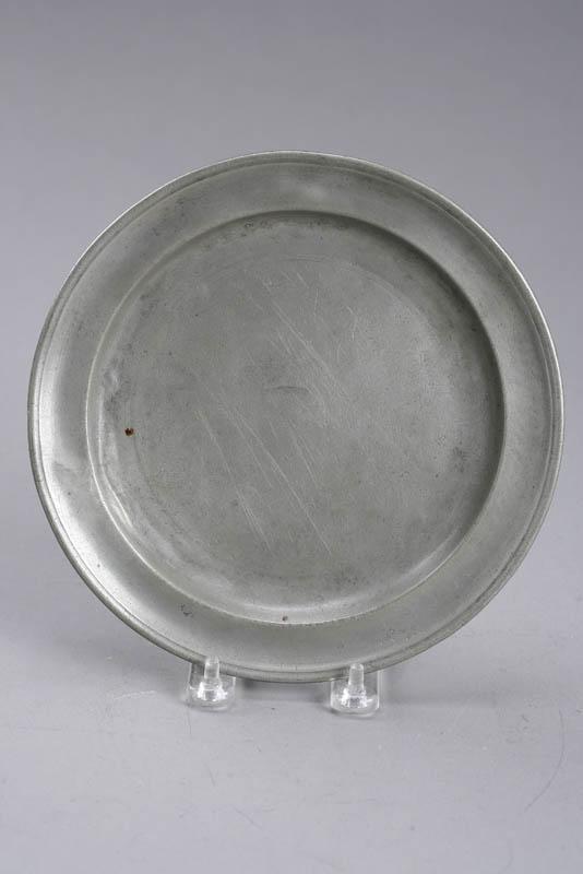 Appraisal: PEWTER PLATE Touch for David Melville Newport Rhode Island ca