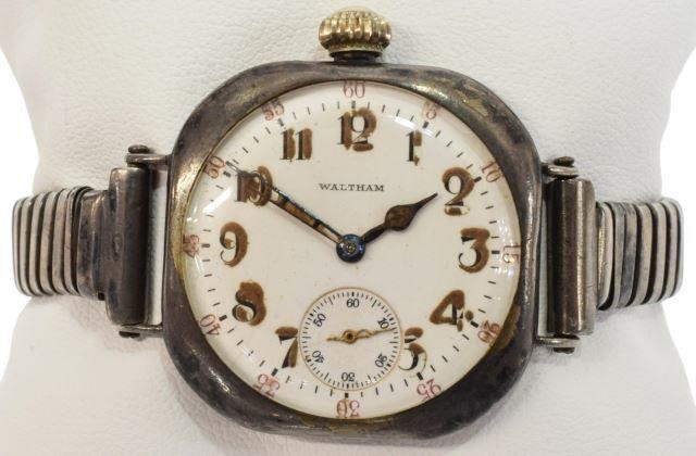 Appraisal: Waltham military wristwatch SN manufactured housed in an Elgin Watch