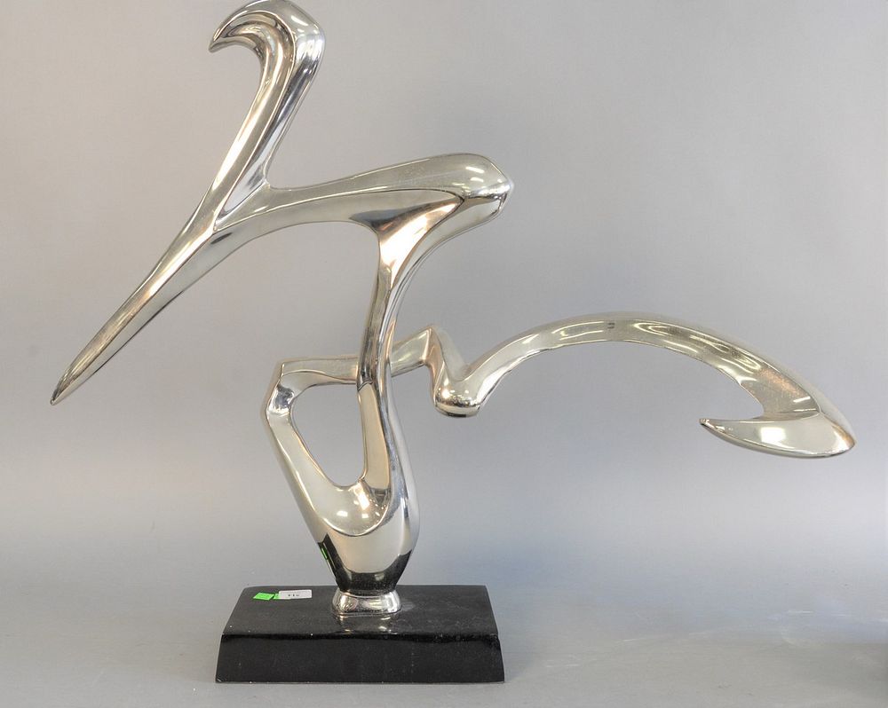 Appraisal: Large Mid-century freeform sculpture chrome plated unsigned x x Large