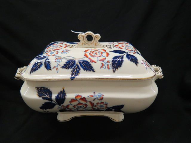 Appraisal: Victorian Ironstone Soup Tureen Imari style floral x