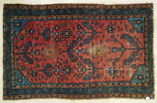 Appraisal: Malayer throw rug early th c ' x ' together