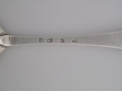 Appraisal: WILLIAM SCOTT II A Hanoverian tablespoon with slender rattails indistinct