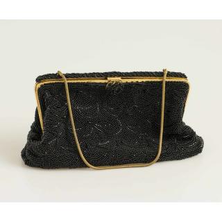 Appraisal: Leo Miller Beaded Purse Leo Miller Paris black beaded evening