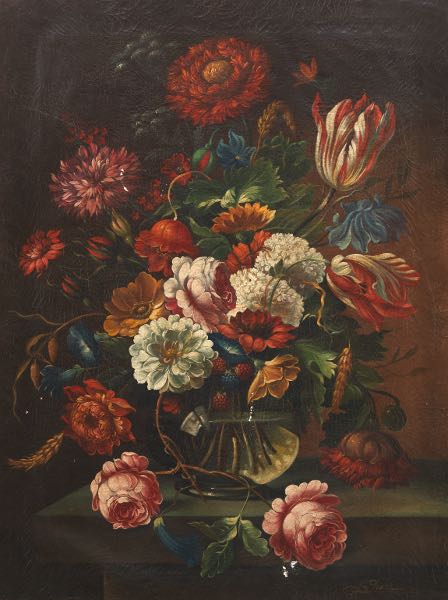 Appraisal: SILVIANO CHELLINI ITALIAN TH TH CENTURY x Floral Still life