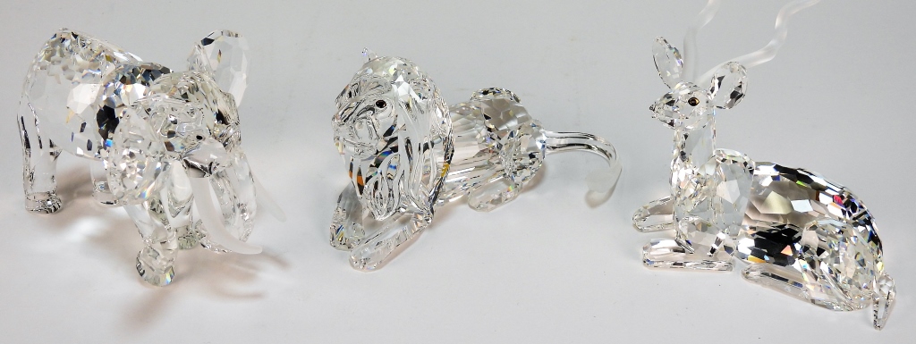 Appraisal: PC SWAROVSKI AFRICAN SAFARI ANIMAL GROUP Austria th CenturyIncludes a