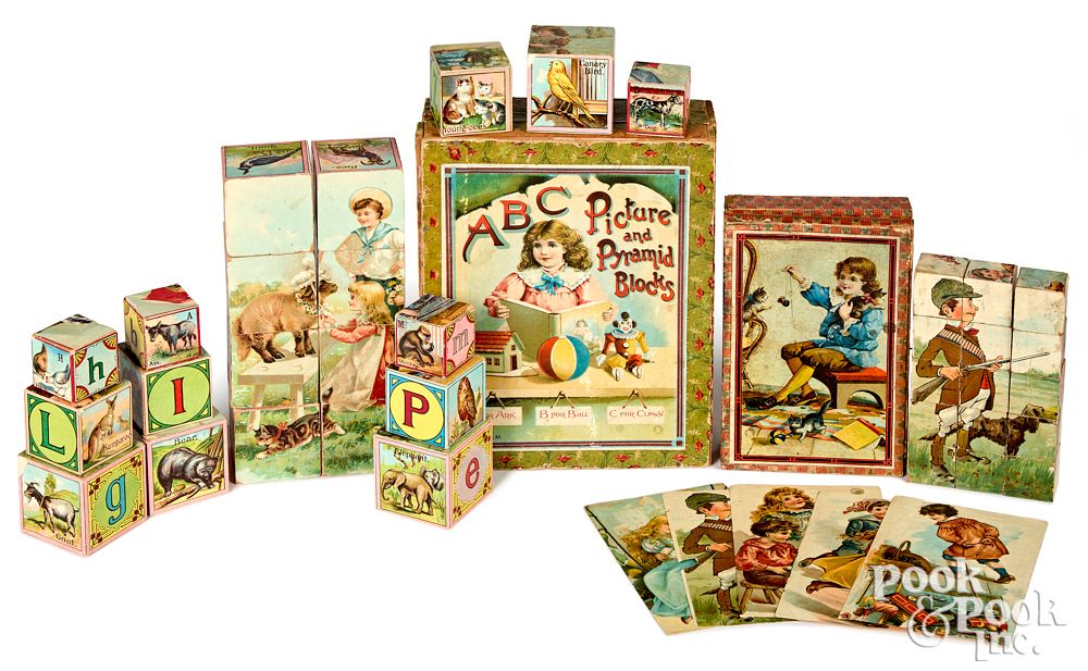 Appraisal: Two German Picture Cube and puzzle sets Two German Picture