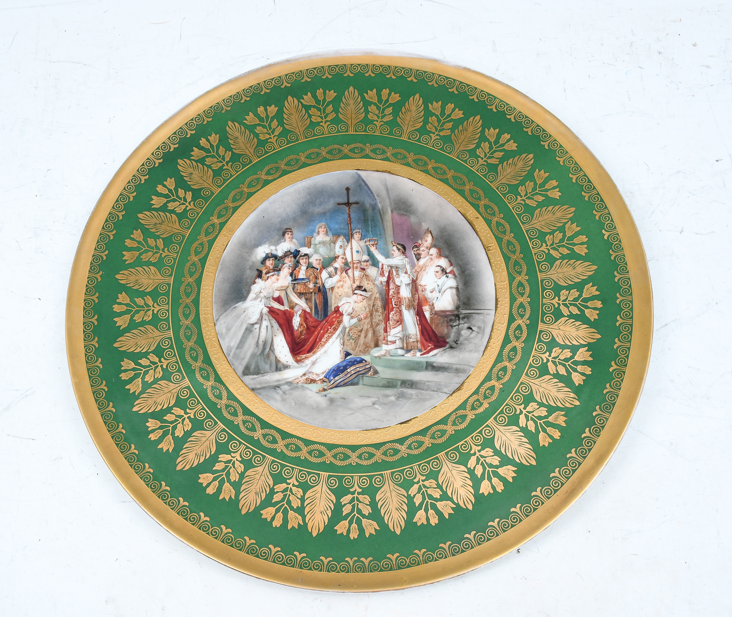 Appraisal: LARGE SCENIC PAINTED CHARGER Finely painted Austrian porcelain charger depicting