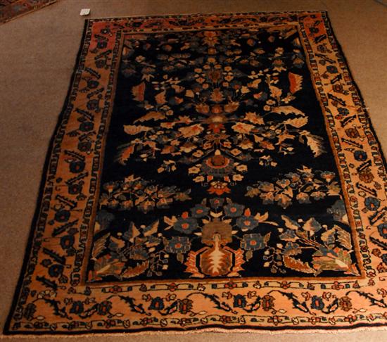 Appraisal: A Semi-antique Sarouk Rug ' x ' wear to perimeter