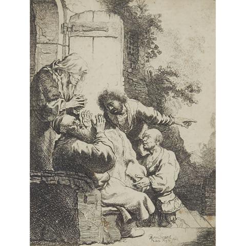 Appraisal: After Rembrandt van Rijn - AFTER REMBRANDT S JOSEPH S