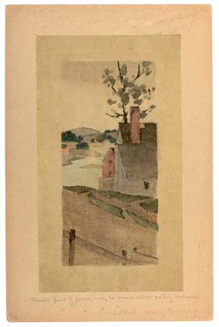 Appraisal: ARTHUR WESLEY DOW House near the Water Color woodcut on