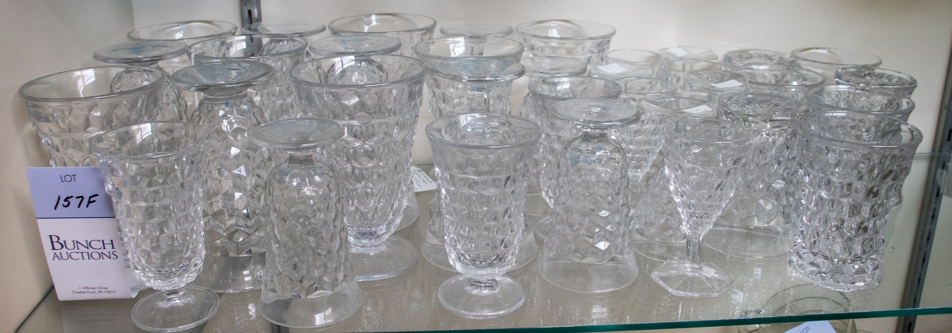 Appraisal: Pcs Fostoria American pattern drinking glasses c o - iced