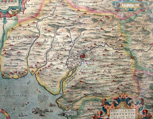 Appraisal: Abraham Oetrtel Ortelius - - 'Hispalensis Conventus' hand-coloured engraved map