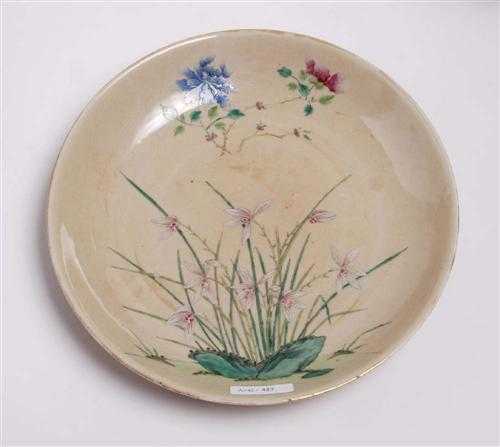 Appraisal: ORCHID PLATE China Daoguang-mark and from the period D cm