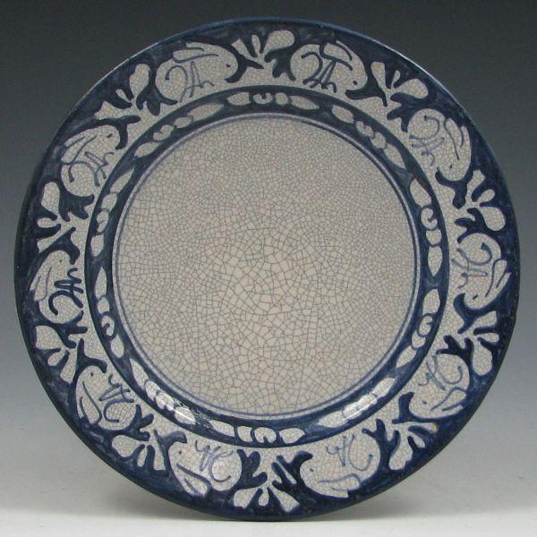 Appraisal: Dedham Pottery plate with band of rabbits Marked with blue