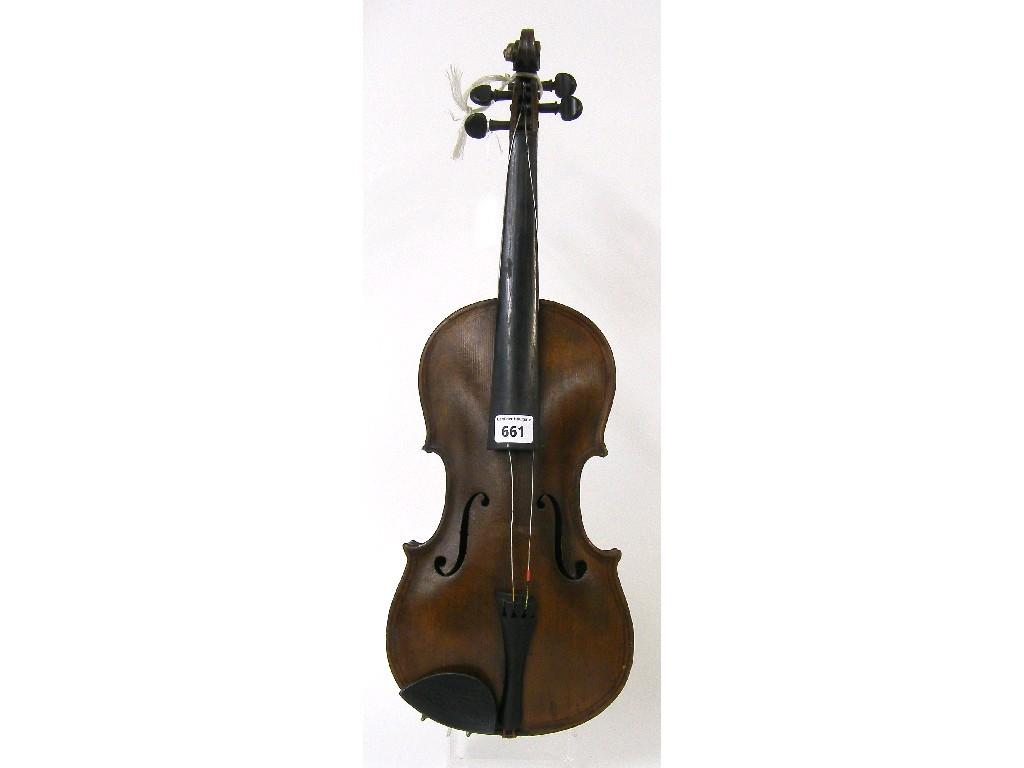 Appraisal: Bohemian Magini copy violin by and labelled Josef Lidl V