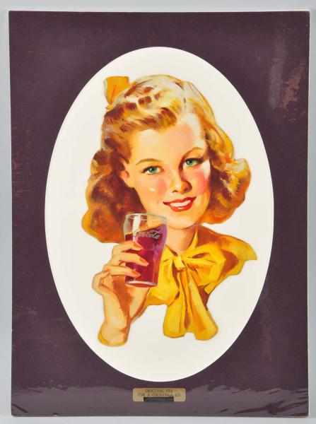 Appraisal: Original Oil Painting for Coca-Cola Description Circa Shows a girl