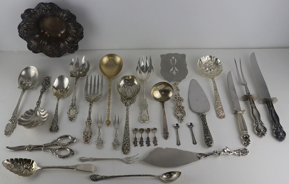 Appraisal: STERLING Assorted Sterling Flatware Inc Kirk Includes a Reed Barton