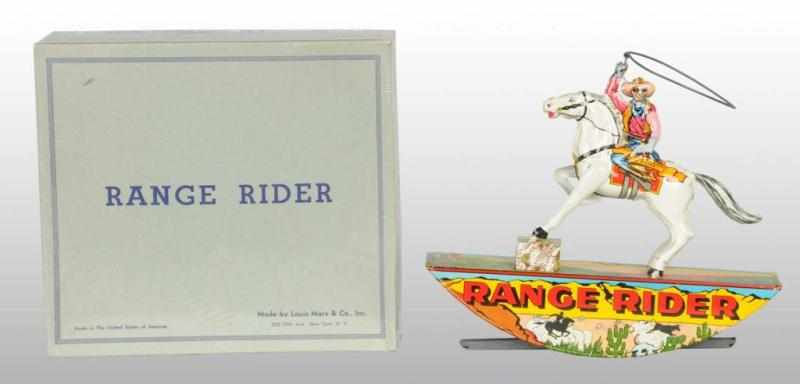 Appraisal: Tin Marx Lone Ranger Rider Wind-Up Toy Description American Circa